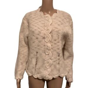 New Vintage 90’s Alps Wool Long Sleeve Cottage Core Button Cardigan Sweater